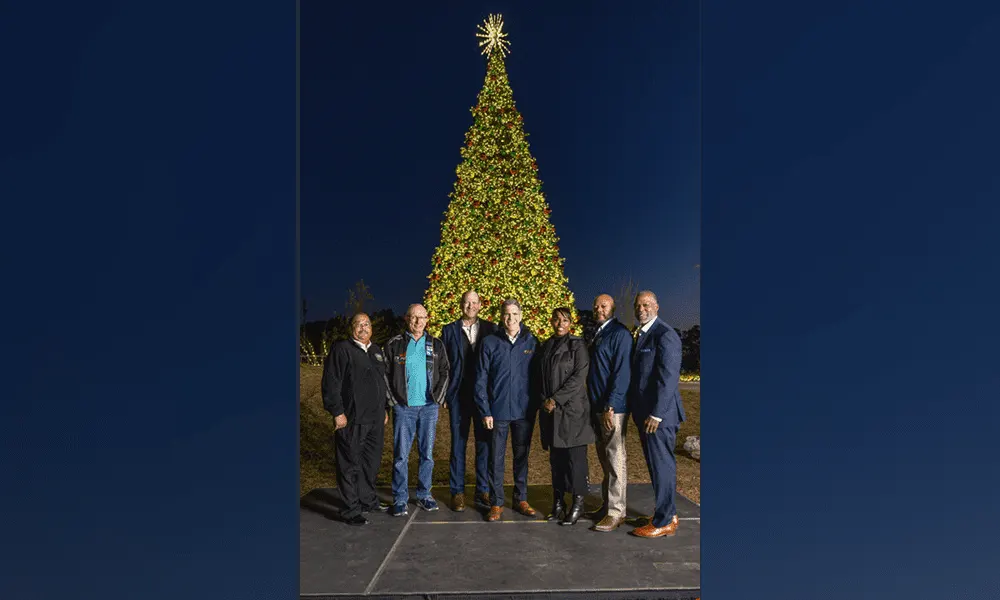 QTS team at the Fayetteville community tree lighting